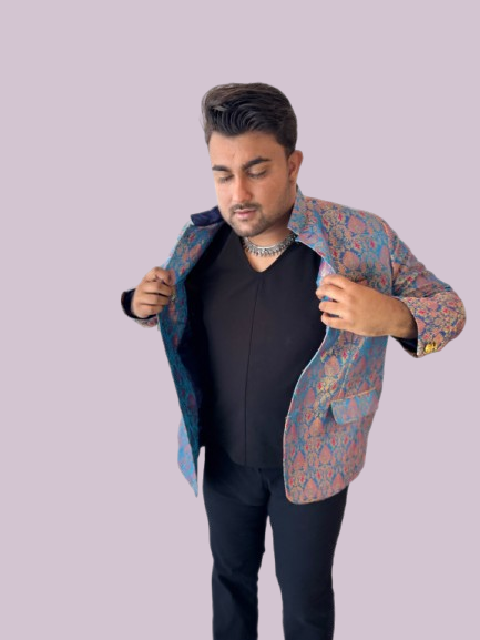 Peacock Garden Brocade Jacket